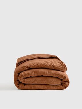 QUINCE Organic Airy Gauze Dream Quilt Full/Queen Terracotta 7463